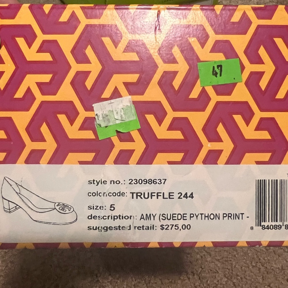 Tory Burch Amy Suede Python Heels - image 2